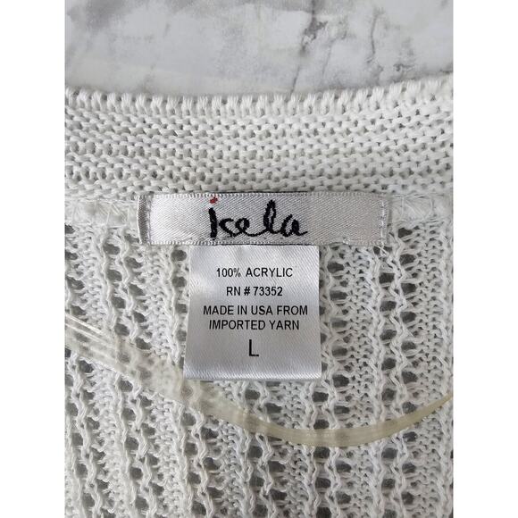 Womens Size Large Open Knit Dolman Sleeve Fairy Lightweight Made in USA Sweater - Picture 5 of 8